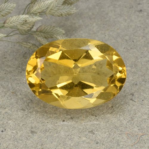 5.43ct Натуральный Золотисто-оранжевый Цитрин, Овал, VVS-VS