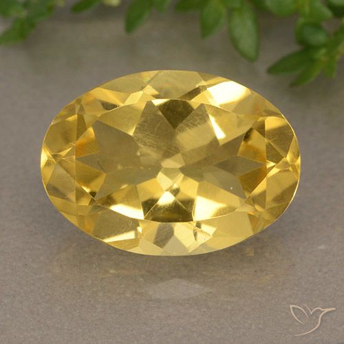 5.65ct Натуральный Средний золотой Цитрин, Овал, VVS-VS