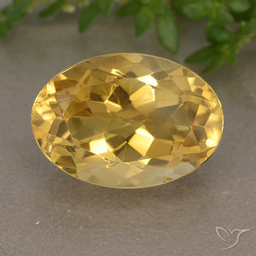 6.10ct Натуральный Золотисто-оранжевый Цитрин, Овал, VVS-VS