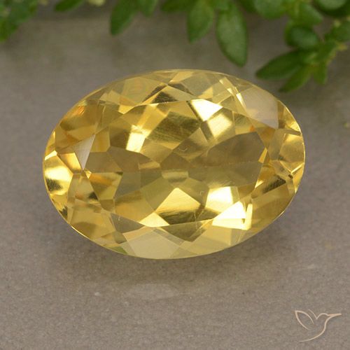 5.35ct Натуральный Средний золотой Цитрин, Овал, VVS-VS