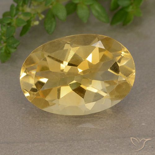 4.72ct Натуральный Средний золотой Цитрин, Овал, VVS-VS