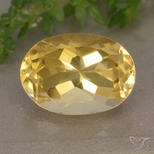 6.32ct Натуральный Золотисто-оранжевый Цитрин, Овал, VVS-VS