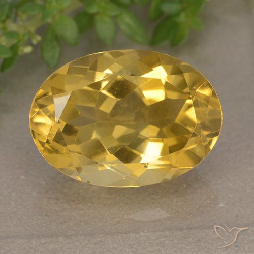 5.95ct Натуральный Средний золотой Цитрин, Овал, VVS-VS