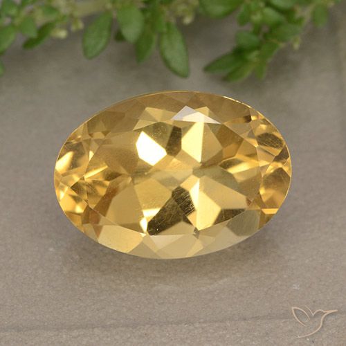 5.78ct Натуральный Темно-золотой апельсин Цитрин, Овал, VVS-VS