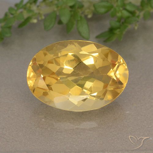 5.38ct Натуральный Темно-золотой апельсин Цитрин, Овал, VVS-VS