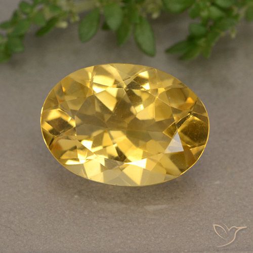 4.87ct Натуральный Средний золотой Цитрин, Овал, VVS-VS