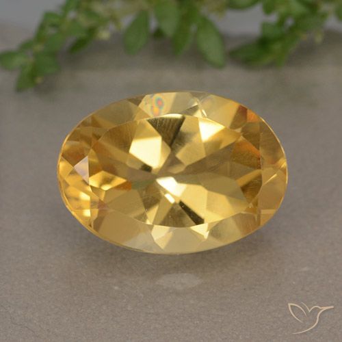 5.64ct Натуральный Темно-золотой апельсин Цитрин, Овал, VVS-VS