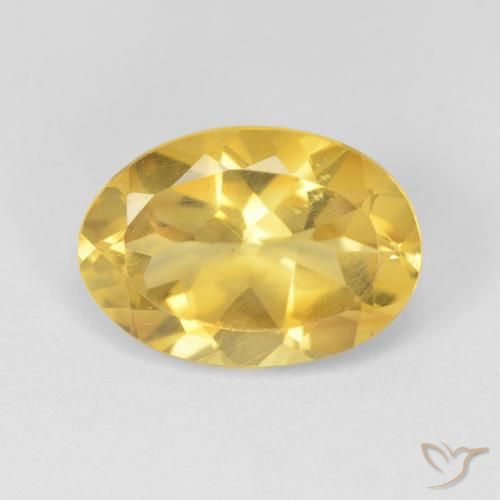 5.09ct Натуральный Золотисто-оранжевый Цитрин, Овал, VVS-VS