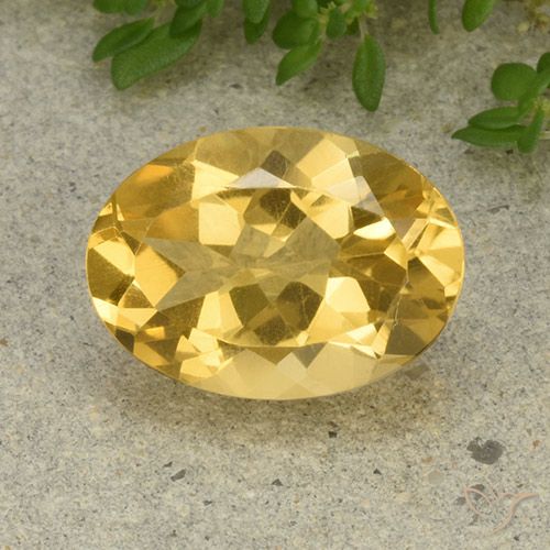 5.22ct Натуральный Средний золотой Цитрин, Овал, VVS-VS