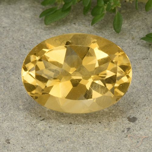 5.41ct Натуральный Золотисто-оранжевый Цитрин, Овал, VVS-VS