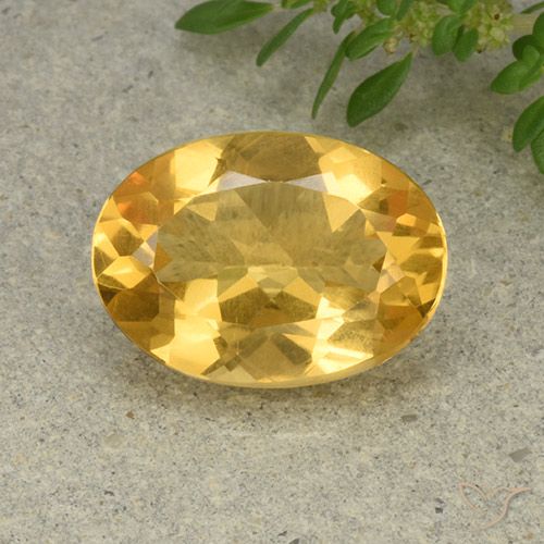 4.82ct Натуральный Золотисто-оранжевый Цитрин, Овал, VVS-VS