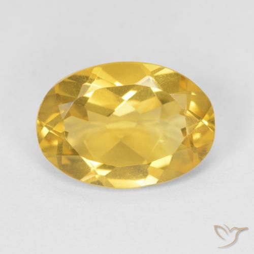 4.82ct Натуральный Среднее золото Цитрин, Овал, VVS-VS