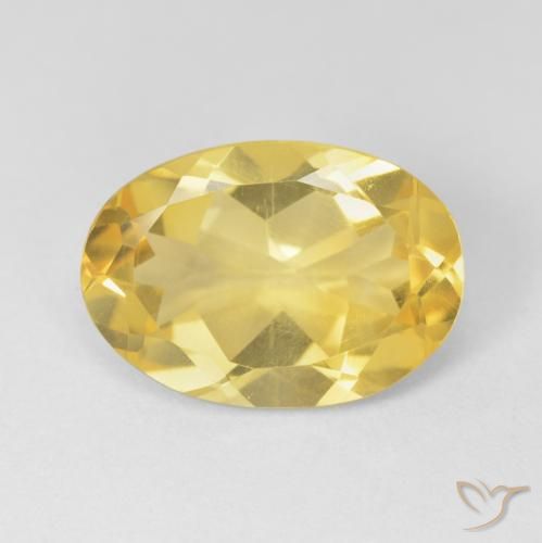 4.86ct Натуральный Средний золотой Цитрин, Овал, VVS-VS