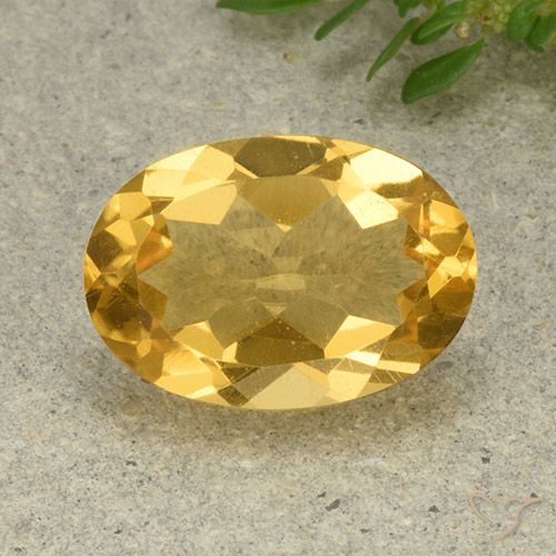 5.25ct Натуральный Средне-светлый золотистый Цитрин, Овал, VVS-VS