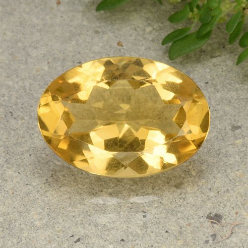 4.76ct Натуральный Золотисто-оранжевый Цитрин, Овал, VVS-VS