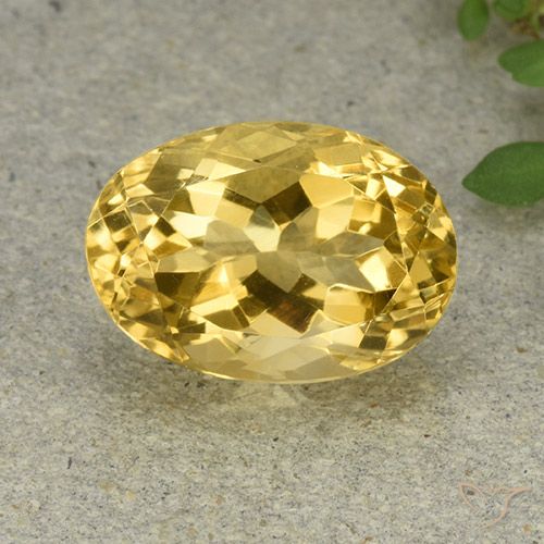 6.36ct Натуральный Золотисто-оранжевый Цитрин, Овал, Чистота VVS