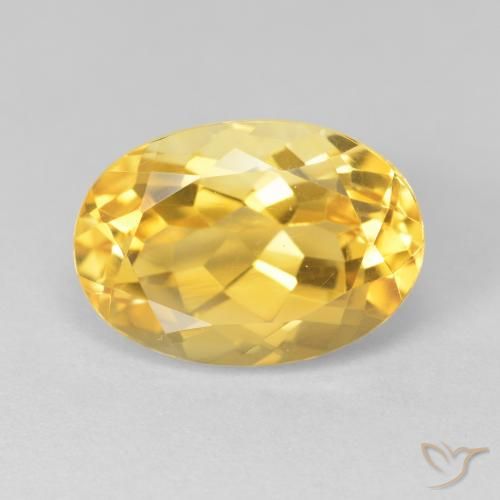 6.84ct Натуральный Среднее золото Цитрин, Овал, VVS-VS