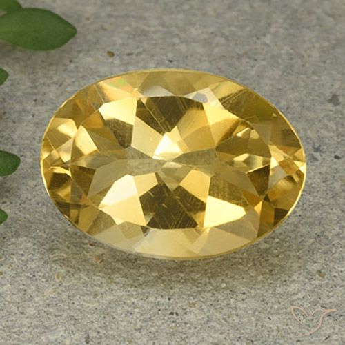 5.07ct Натуральный Средний золотой Цитрин, Овал, VVS-VS