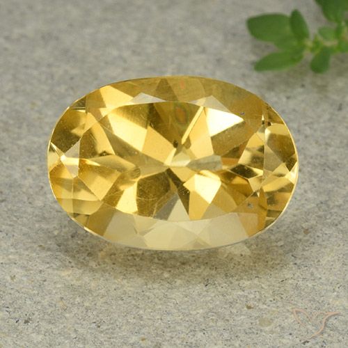 5.43ct Натуральный Золотисто-оранжевый Цитрин, Овал, VVS-VS