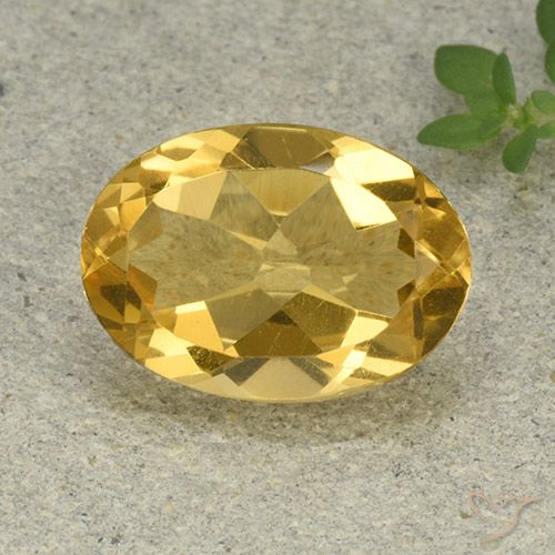 4.79ct Натуральный Золотисто-оранжевый Цитрин, Овал, VVS-VS