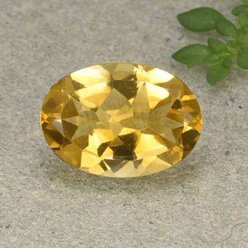 5.03ct Натуральный Золотисто-оранжевый Цитрин, Овал, VVS-VS