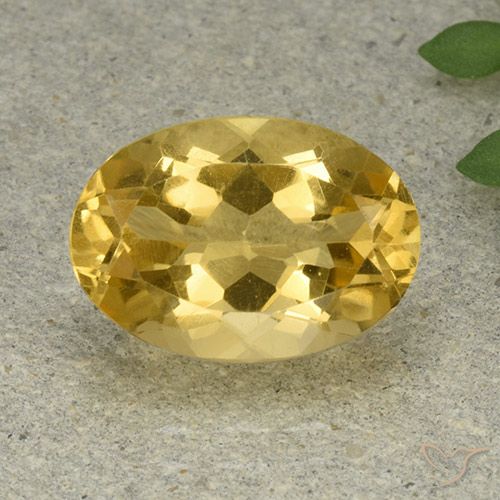 5.73ct Натуральный Средний золотой Цитрин, Овал, VVS-VS