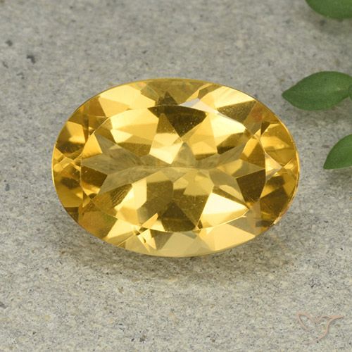 5.43ct Натуральный Золотисто-оранжевый Цитрин, Овал, VVS-VS