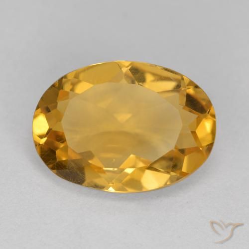 4.68ct Натуральный Темно-золотой апельсин Цитрин, Овал, VVS-VS