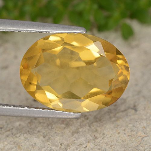 3.91ct Натуральный Темно-золотой Цитрин, Овал, VVS-VS