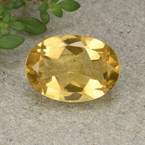 5.18ct Натуральный Золотисто-оранжевый Цитрин, Овал, VVS-VS