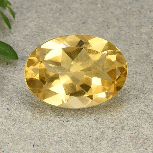 5.00ct Натуральный Золотисто-оранжевый Цитрин, Овал, VVS-VS