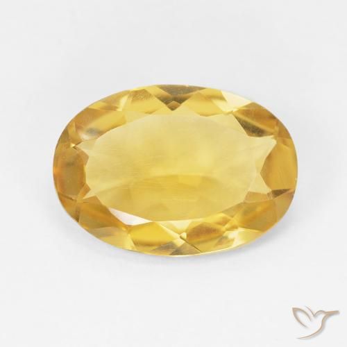 4.37ct Натуральный Золотой Цитрин, Овал, VVS-VS
