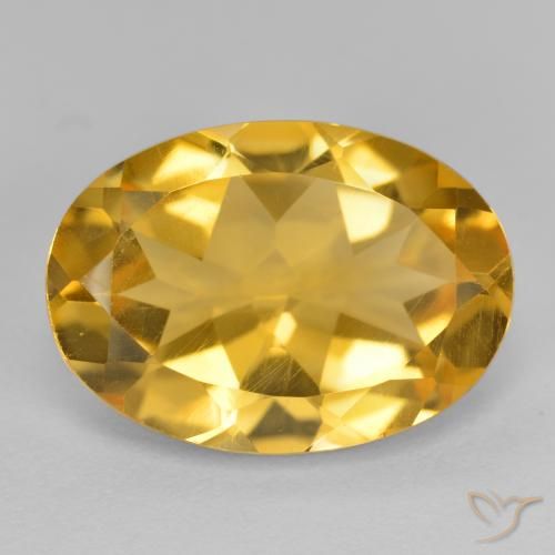 5.08ct Натуральный Темно-золотой апельсин Цитрин, Овал, VVS-VS