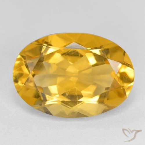 4.83ct Натуральный Средний золотой Цитрин, Овал, VVS-VS