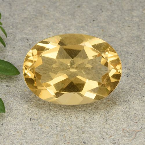 5.52ct Натуральный Светло-золотистый Цитрин, Овал, VVS-VS