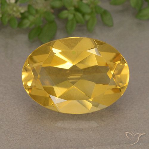 5.01ct Натуральный Золотисто-оранжевый Цитрин, Овал, VVS-VS