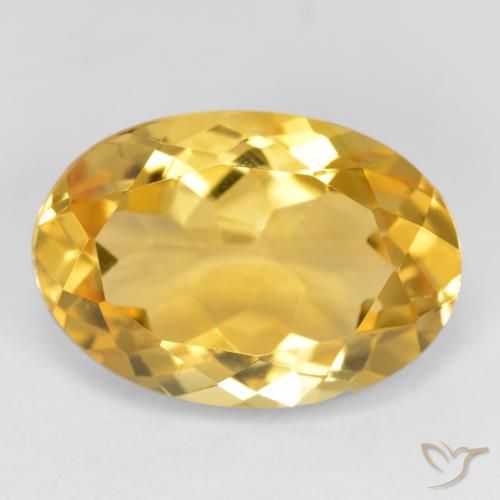 5.30ct Натуральный Золотисто-оранжевый Цитрин, Овал, Чистота VVS