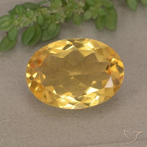4.89ct Натуральный Темно-золотой Цитрин, Овал, VVS-VS