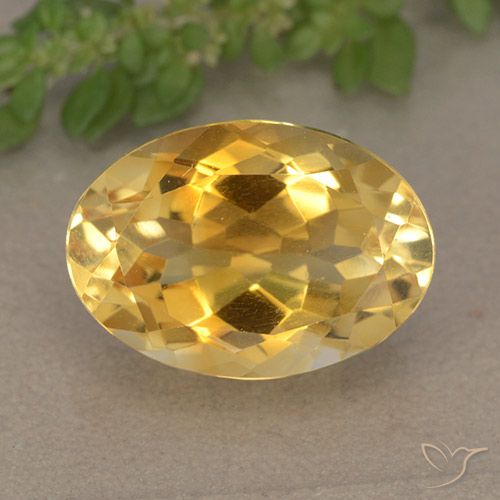 5.65ct Натуральный Золотисто-оранжевый Цитрин, Овал, Чистота VVS