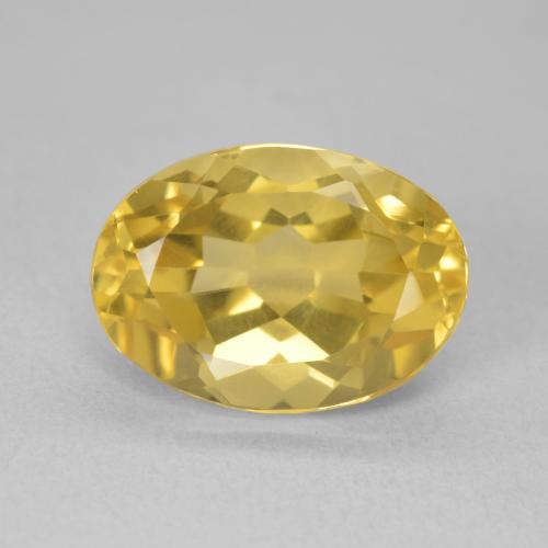 6.51ct Натуральный Средний золотой Цитрин, Овал, Чистота VVS
