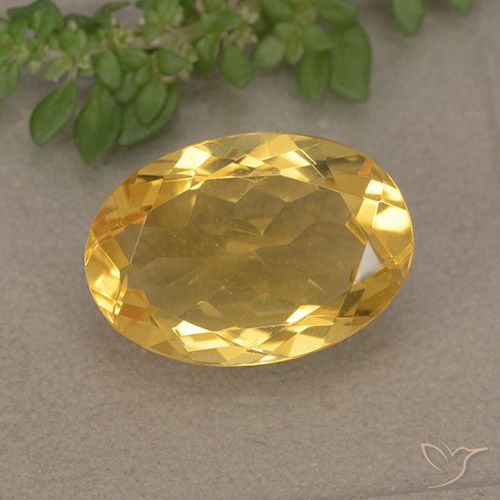 4.72ct Натуральный Золотой Цитрин, Овал, Чистота VVS