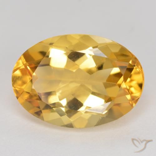 5.42ct Натуральный Темно-золотой апельсин Цитрин, Овал, Чистота VVS