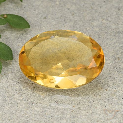 3.95ct Натуральный Золотисто-оранжевый Цитрин, Овал, VVS-VS