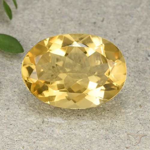 4.68ct Натуральный Золотисто-оранжевый Цитрин, Овал, VVS-VS