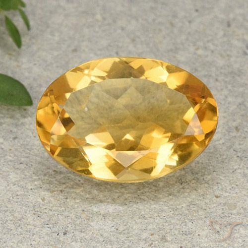 5.05ct Натуральный Средний золотой Цитрин, Овал, VVS-VS