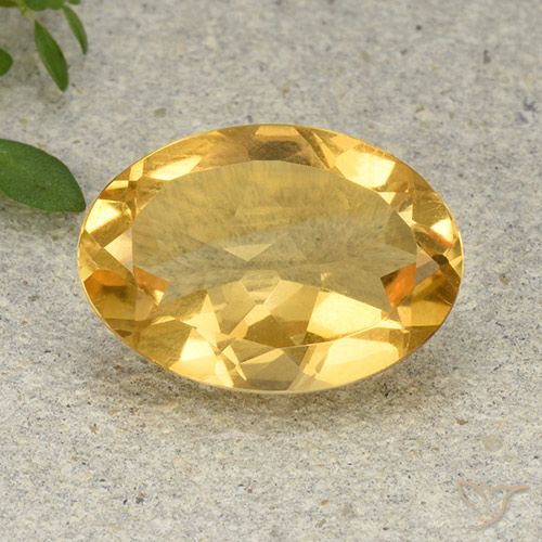 4.52ct Натуральный Средне-темный золотистый Цитрин, Овал, VVS-VS