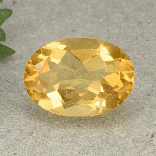 5.20ct Натуральный Яркое золото Цитрин, Овал, VVS-VS