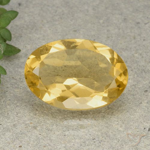 4.38ct Натуральный Золотой Цитрин, Овал, VVS-VS