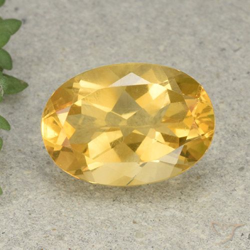 5.55ct Натуральный Золотисто-оранжевый Цитрин, Овал, Чистота VS