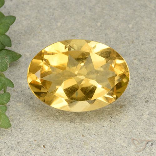 4.96ct Натуральный Золотисто-оранжевый Цитрин, Овал, VVS-VS
